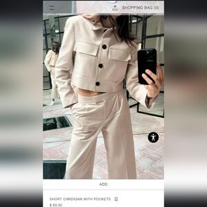 Zara set pants and blazer size Small